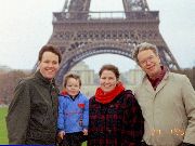Michael's family at the Eiffel Tower